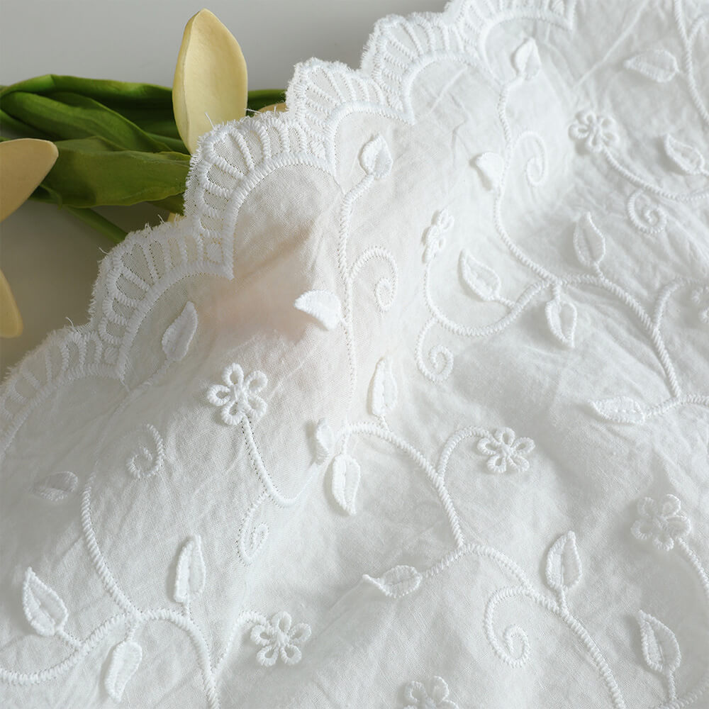 Embroidered Fabric 3D Dress Cotton for Women's Wear Wholesale Supplier 8